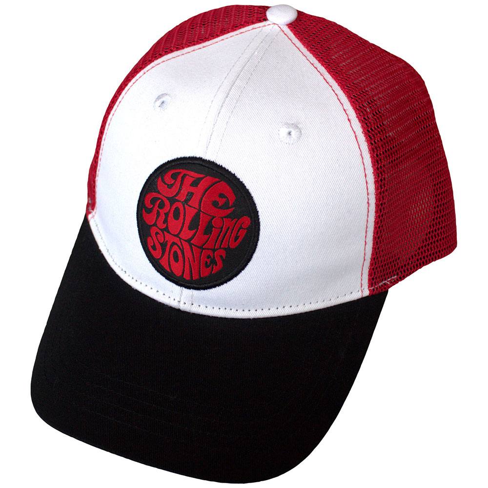 The Rolling Stones - 70s Logo Emblem Trucker cap - Black/Red